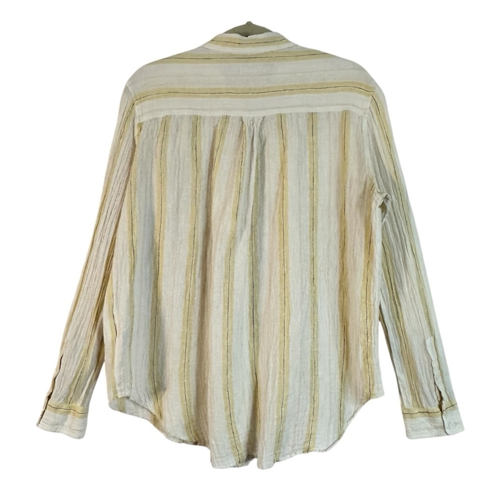 Outerknown Costa Linen Stripes Button Up Shirt Size Small - Picture 4 of 10